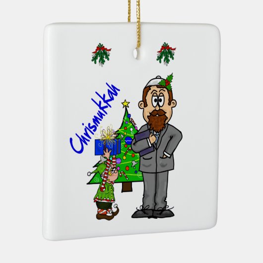 Joodse Man Elf Chrismukkah Ornament (Rechts)