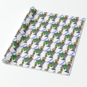Joodse Man Elf Chrismukkah Wrapping Paper Cadeaupapier (Uitgerold)