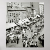 Joodse Markt, NYC 1890 Poster (Voorkant)