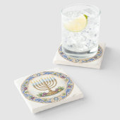 Joodse marmeren onderzetter (Zijkant)