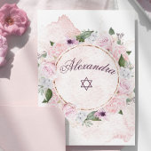 Joodse meisjes Baby met roze rozen ster van David Kaart