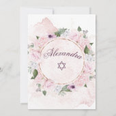 Joodse meisjes Baby met roze rozen ster van David Kaart (Achterkant)