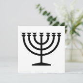 Joodse Menora (symbool van het jodendom) Kaart (Staand voorkant)