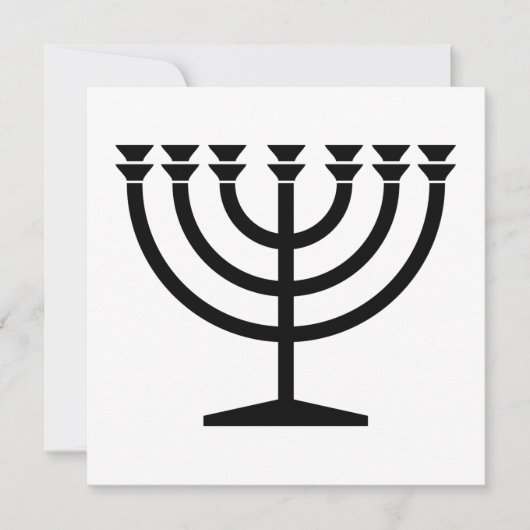 Joodse Menora (symbool van het jodendom) Kaart (Voorkant)