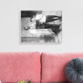 Joodse mensen met Tanakh op Yom Kippur Canvas Afdruk (Insitu (Woonkamer))