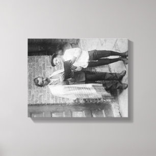 Joodse mensen met Tanakh op Yom Kippur Canvas Afdruk