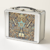 Joodse metalen lunchbox (Voorkant)