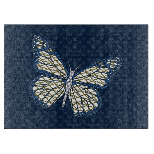 Joodse Monarch glazen snijplank (Voorkant)