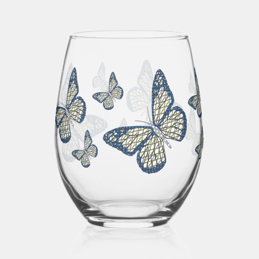 Joodse monarch wijnglas zonder voet (Voorkant)