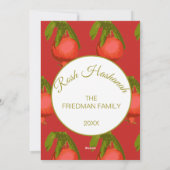 Joodse nieuwjaars Rosh Hashanah Modern Greeting Feestdagenkaart (Achterkant)