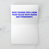 JOODSE NIEUWJAARSKAART FEESTDAGEN KAART (Binnen)