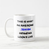 joodse oma , geweldige koffiemok (Links)