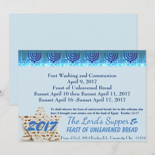 Joodse passover (Voorkant / Achterkant)