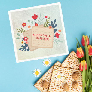 Joodse Passover Seder Flowers met Matzah Servet