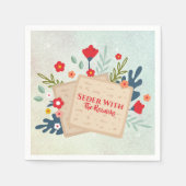 Joodse Passover Seder Flowers met Matzah Servet (Voorkant)