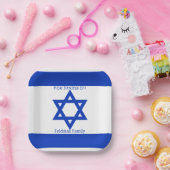 Joodse Patriotic Hebrew Israel Flag Papieren Bordje (Feest)