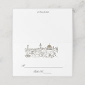 Joodse plaatskaart Jerusalem Sight Table Kaarten Plaatskaartje (Buitenkant ongevouwen)