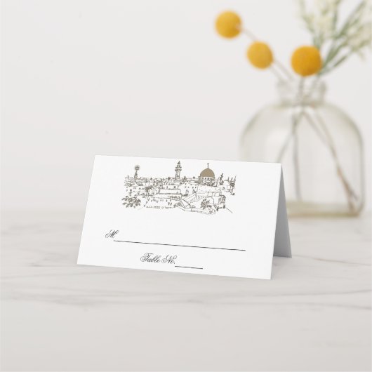 Joodse plaatskaart Jerusalem Sight Table Kaarten Plaatskaartje (Voorkant)