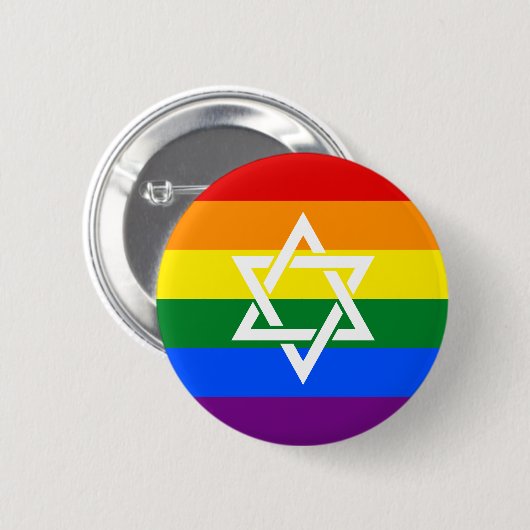 Joodse Pride Flag Ronde Button 5,7 Cm (Voorkant /achterkant)