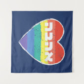 Joodse Pride, "Love" in het Hebreeuws - "Ahava" &  Wandkleed (Voorkant (horizontaal))