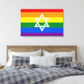 Joodse Pride Vlag Schilderen Canvas Afdruk (Insitu (Slaapkamer))