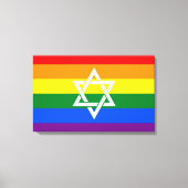 Joodse Pride Vlag Schilderen Canvas Afdruk (Voorkant)