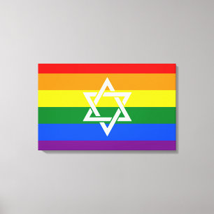 Joodse Pride Vlag Schilderen Canvas Afdruk
