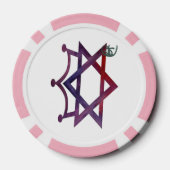 Joodse prinses Art Poker Chips (Achterkant)