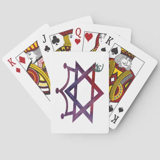 Joodse prinses Art Pokerkaarten (Achterkant)