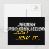 Joodse Pro Evolution Briefkaart (Voorkant / Achterkant)