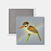  joodse Puff-vogel met Rainbow Sky Magneet (Voorkant / Achterkant)