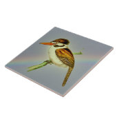 joodse Puff-vogel met Rainbow Sky Tegeltje (Zijkant)