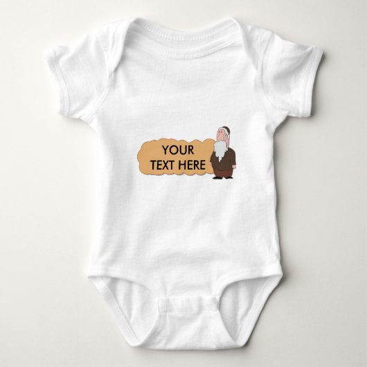 Joodse rabbijn, aanpasbaar baby shirt (Voorkant)