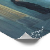 Joodse rabbijn loopt in Jerusalem Street Art Print (Hoek)