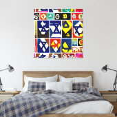 Joodse religieuze symbolen kunst aan de muur canvas afdruk (Insitu (Slaapkamer))