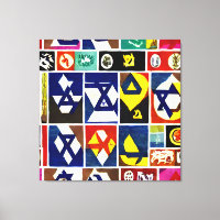 Joodse religieuze symbolen kunst aan de muur