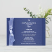 Joodse ribbon Wedding Flat Kaart (Staand voorkant)