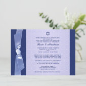 Joodse ribbon Wedding Flat-uitnodigingen Kaart (Staand voorkant)