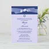Joodse ribbon Wedding Flat-uitnodigingen Kaart (Staand voorkant)