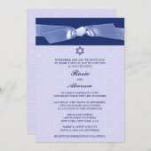 Joodse ribbon Wedding Flat-uitnodigingen Kaart (Voorkant / Achterkant)
