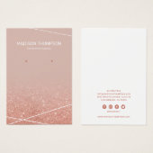 Joodse Roos Gold Glitter Earring Display Visitekaartje (Voorkant /achterkant)