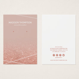 Joodse Roos Gold Glitter Earring Display Visitekaartje