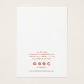 Joodse Roos Gold Glitter Earring Display Visitekaartje (Achterkant)