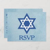 Joodse RSVP-ster van David Uitnodiging Briefkaart (Voorkant / Achterkant)