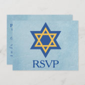 Joodse RSVP Uitnodiging Briefkaart (Voorkant / Achterkant)