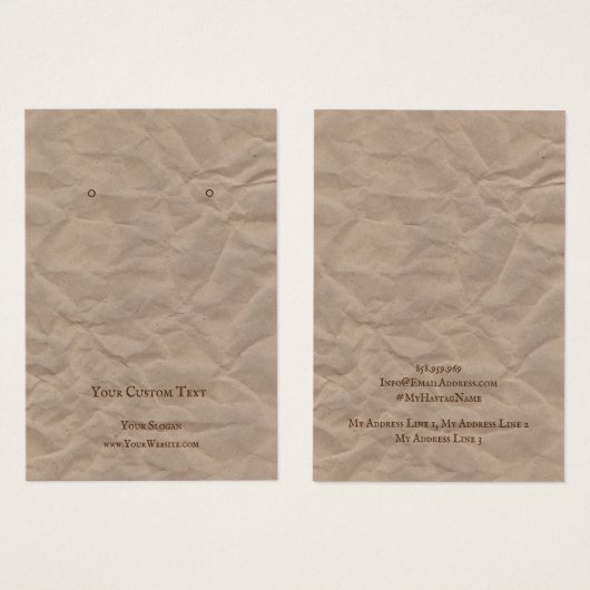 Joodse schermkaart, Recyclen ontwerpkunst Visitekaartje (Voorkant /achterkant)