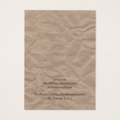 Joodse schermkaart, Recyclen ontwerpkunst Visitekaartje (Achterkant)