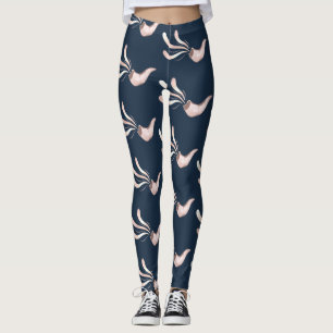 Joodse schofar illustratie roos goud leggings