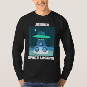 Joodse Space Lasers UFO Vliegende ster van David T-shirt