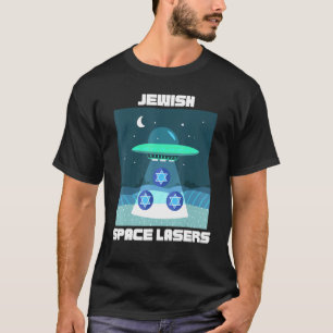 Joodse Space Lasers UFO Vliegende ster van David T-shirt